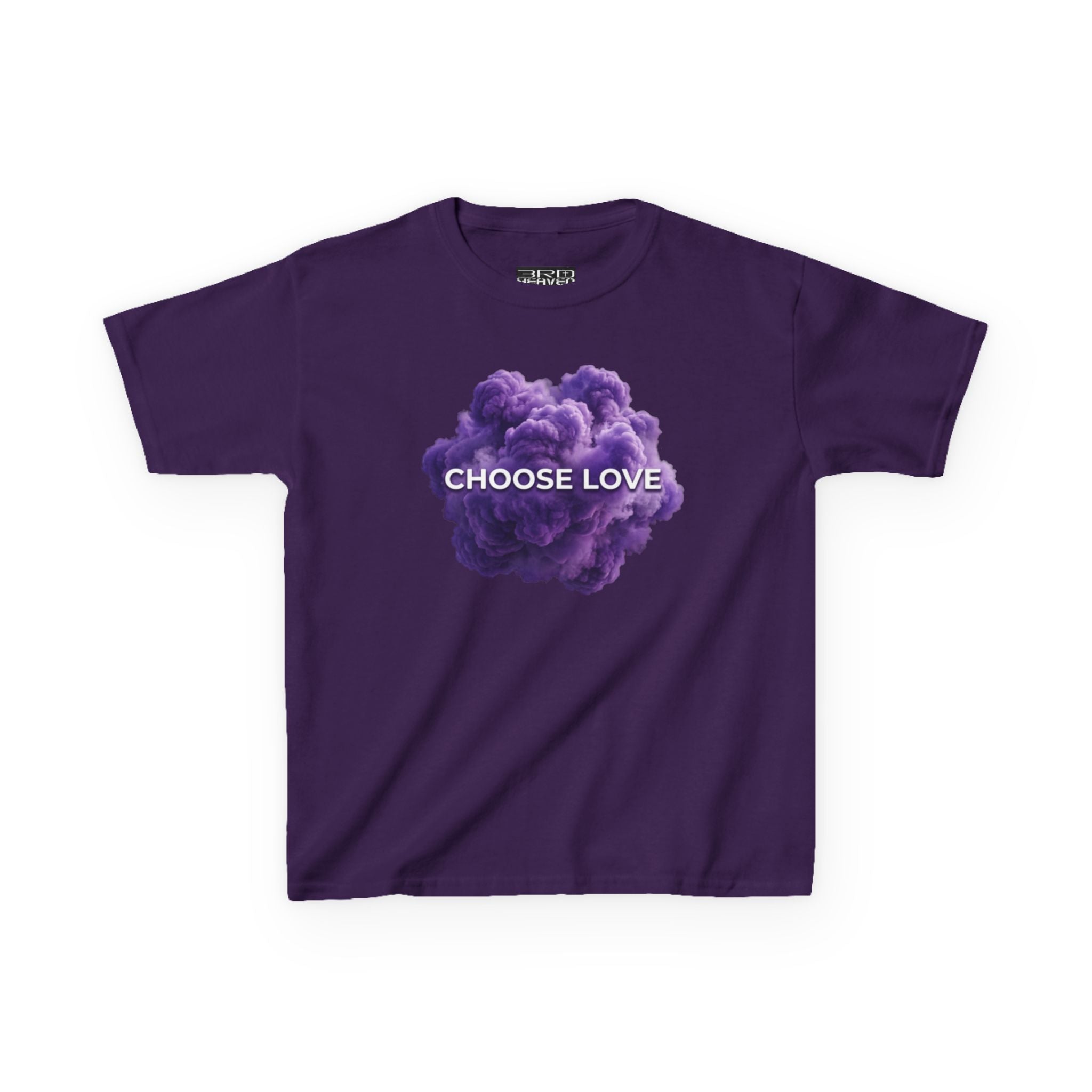 Purple Cloud 'Choose Love' Kids T-Shirt | Inspirational Graphic Tee