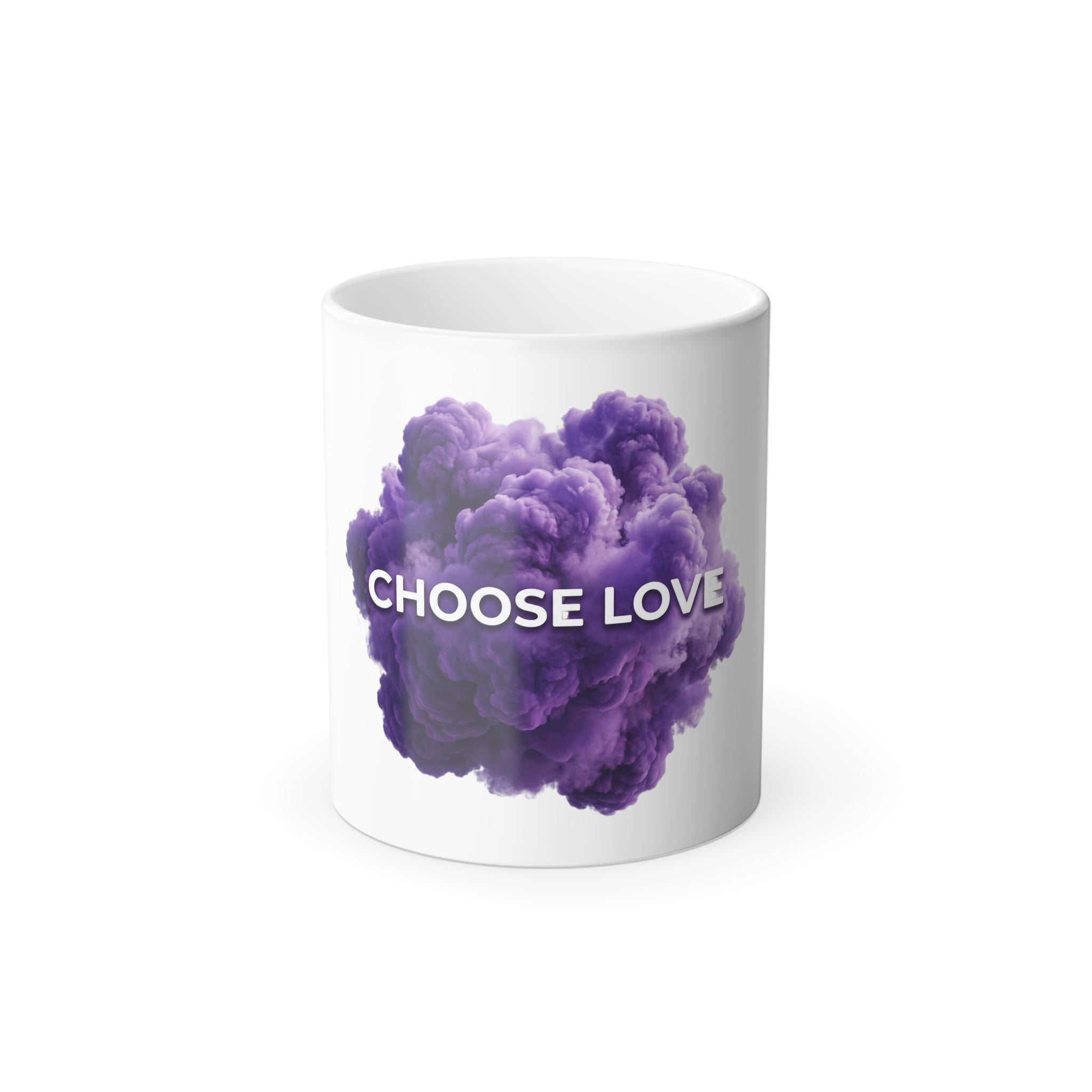 Choose Love purple smoke design Mug | Color Morphing 11oz