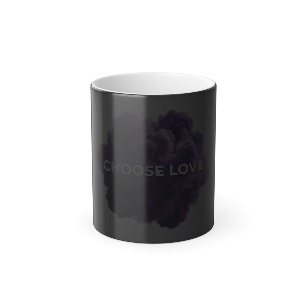 Choose Love purple smoke design Mug | Color Morphing 11oz